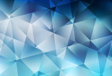 Açık BLUE vektör çokgen arkaplan. Çokgen biçiminde, gradyan ile renkli çizimler. Web siteniz için yeni bir doku.