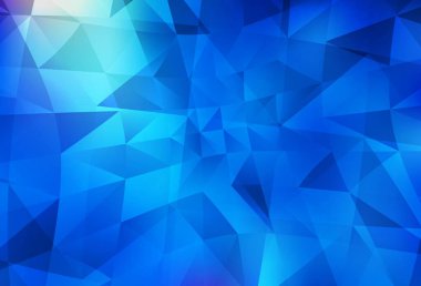 Açık BLUE vektör çokgen arkaplan. Çokgen biçiminde, gradyan ile renkli çizimler. Cep telefonunun arka planının şablonu.