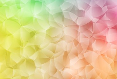 Açık yeşil, rastgele şekilli kırmızı vektör deseni. Soyut gradyan şekilli basit renkli çizimler. Bir cep telefonu için arka plan.