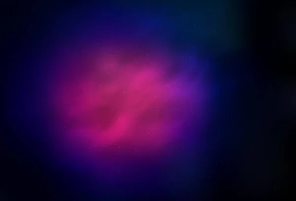 Dark Pink Blue Vector Layout Com Estrelas Cósmicas Ilustração Abstrata — Vetor de Stock