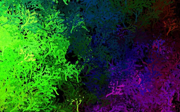 Dunkelrosa Grüner Vektor Abstrakten Hintergrund Mit Bäumen Ästen Brandneue Farbige — Stockvektor