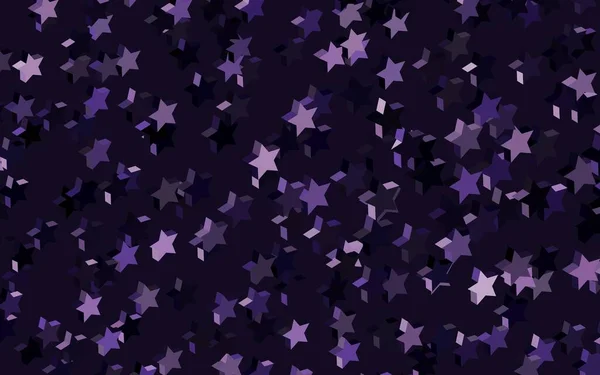 Padrão Vetor Roxo Escuro Com Estrelas Natal Estrelas Fundo Abstrato — Vetor de Stock