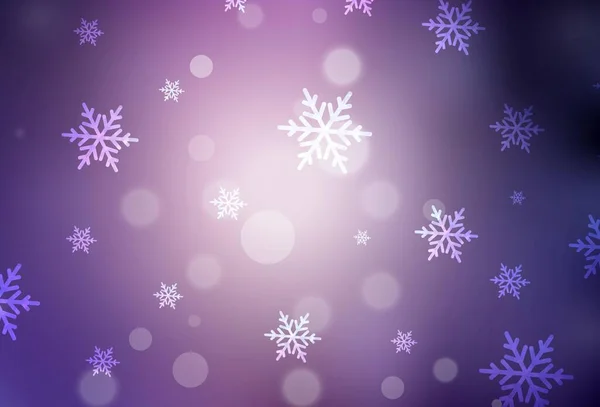 Dark Purple Růžové Vektorové Pozadí Stylu Dovolených Barevné Ilustrace Vánoční — Stockový vektor