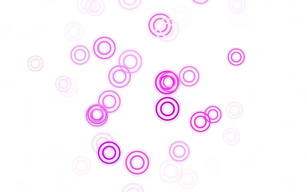 Light Purple Layout Vettoriale Rosa Con Forme Circolari Design Decorativo — Vettoriale Stock