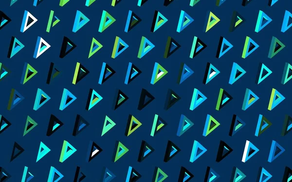 Azul Escuro Fundo Vetorial Verde Com Linhas Triângulos Design Decorativo — Vetor de Stock