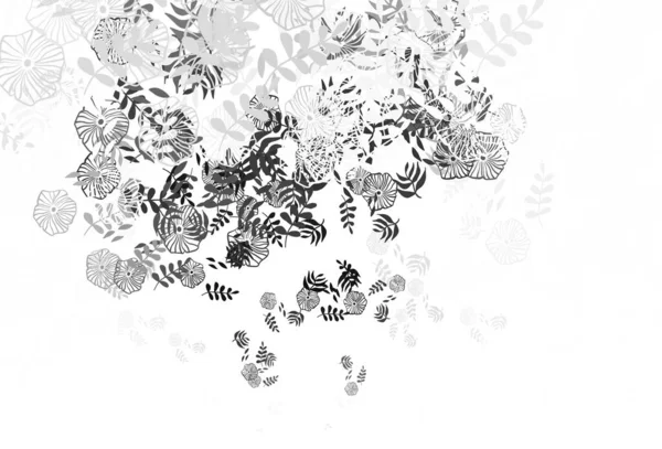 Light Gray Διάνυσμα Doodle Φόντο Φύλλα Φύλλα Θολό Αφηρημένο Φόντο — Διανυσματικό Αρχείο