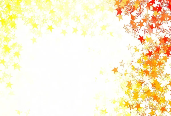 Светло Красный Желтый Вектор Искушают Звезды Неба Размытый Декоративный Дизайн — стоковый вектор