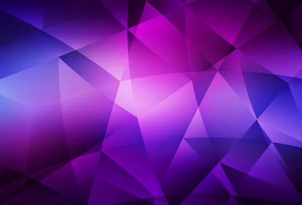 Light Purple Pink Vector Triangle Mosaic Background Shining Polygonal Illustration — Stock Vector