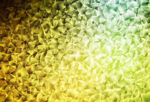 Темно Зеленый Желтый Векторный Треугольник Светлом Фоне Образец Многоугольной Формы — стоковый вектор