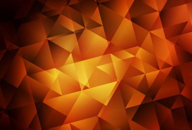 Koyu kırmızı vektör üçgen çizim. Üçgenlerden oluşan parlayan çokgen çizimler. Cep telefonunun arka planının şablonu.