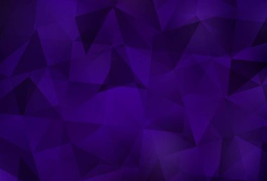 Koyu Mor vektör çokgen arkaplan. Zarif üçgenleri olan soyut çizimler. Web siteniz için çokgen tasarım.