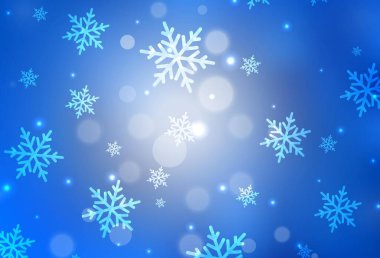 Yeni yıl tarzında hafif BLUE vektör düzeni. Gradyan Noel elementleri içeren bir Akıllı Çizim. Reklamlar, posterler, kitap afişleri için desen.