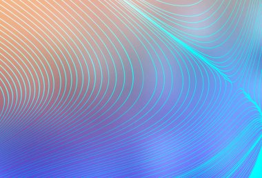 Açık mavi, kıvrımlı çizgileri olan sarı vektör arkaplan. Basit bir şekilde yepyeni renkli bir tasvir. Marka kitabı için şık bir desen.