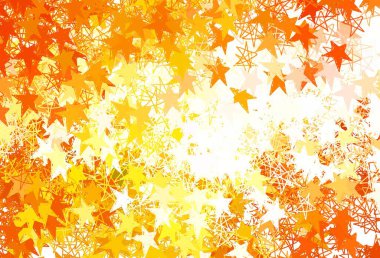 Gökyüzü yıldızlı Light Orange vektör şablonu. Renkli yıldızlı soyut çizimler. Astroloji web siteleri için desen.