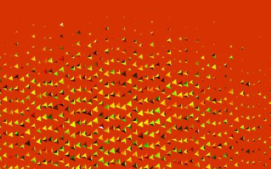 Koyu yeşil, sarı vektör arkaplan, çizgiler, üçgenler. Üçgenli soyut gradyan çizimi. Bir cep telefonu için arka plan.