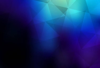 Koyu mavi vektör çokgen desen. Üçgenli modern soyut çizim. İş tasarımınız için yepyeni bir tarz.