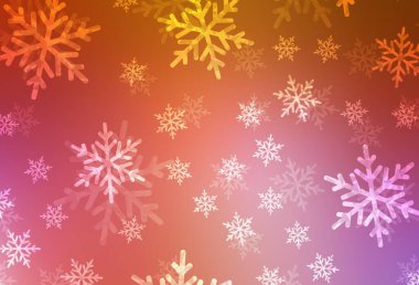 Açık Pembe, Yeni Yıl tarzında sarı vektör düzeni. Modern soyut Noel ruh hali şekilleri. Kitapçıklar, eğitim broşürleri.