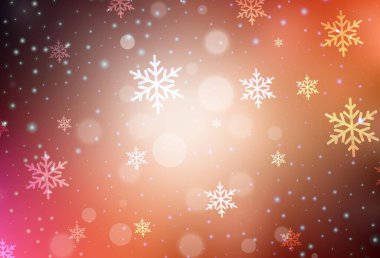 Xmas tarzında koyu kırmızı vektör arkaplan. Noel sembolleri ve tabelaları ile renkli çizimler. Reklamlar, posterler, kitap afişleri için desen.