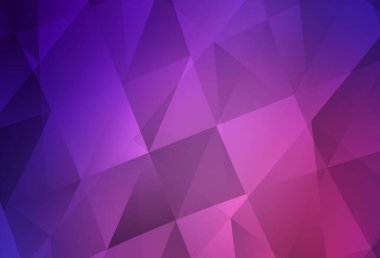 Açık Mor, Pembe vektör, üçgen arkaplan. Çokgen tarzda tamamen yeni bir renk çizimi. İşiniz için en iyi üçgen tasarım.