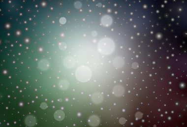 Karnaval tarzında koyu yeşil vektör şablonu. Modern soyut Noel ruh hali şekilleri. Üniversitenin tanıtımı için akıllı tasarım.