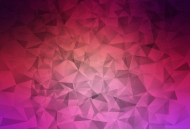 Açık pembe, sarı vektör üçgen mozaik şablon. Çokgen şekilli bir örnek. Web siteniz için yeni bir doku.