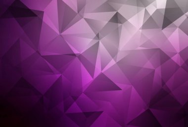 Açık pembe vektör soyut mozaik arkaplan. Zarif üçgenleri olan soyut çizimler. Dizaynınız için üçgen desen.