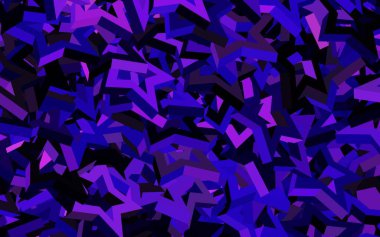 Koyu mor, güzel yıldızlı pembe vektör dokusu. Yıldızlı modern geometrik soyut çizim. Kozmik arkaplanlar için şablon.