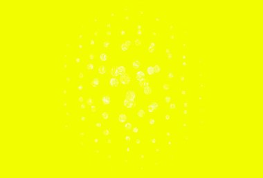 Açık yeşil, küreli sarı vektör deseni. Bulanık yağmur damlaları olan soyut bir çizim. Güzel web siteleri için desen.