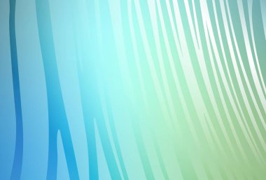 Açık mavi, çizgileri olan yeşil vektör deseni. Çağdaş gradyan soyut çizgileri olan çizimler. Fikirlerin için bir örnek..