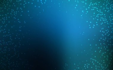 Galaksi yıldızlı koyu mavi vektör arkaplan. Büyük Ayı yıldızlı modern soyut illüstrasyon. Fütürist reklamlar ve kitapçıklar için şablon.