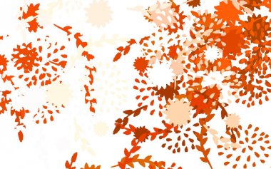 Açık kırmızı vektör deseni, çiçekli karalama tarzı renkli çizimler ve çiçekler. İşiniz için en iyi tasarım..