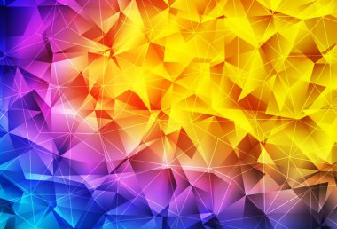 Açık mavi, kırmızı vektör arkaplan ve çokgen stili. Doğa tarzında üçgenleri olan güzel bir çizim. Web siteniz için basit tasarım.