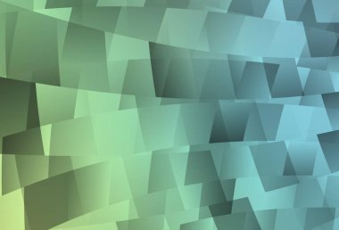 Açık mavi, çizgileri ve dikdörtgenleri olan yeşil vektör düzeni. Renkli dikdörtgenleri olan bir resim. Reklamlar için desen.