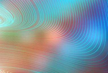 Açık mavi, eğri çizgileri olan sarı vektör arkaplan. Yaratıcı illüstrasyon, yarım tonlu ve eğimli. Web siteniz için soyut tasarım.