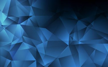 Koyu mavi vektör düşük polimerli doku. Gradyanı olan üçgen geometrik örnek. İşiniz için yepyeni bir tasarım..