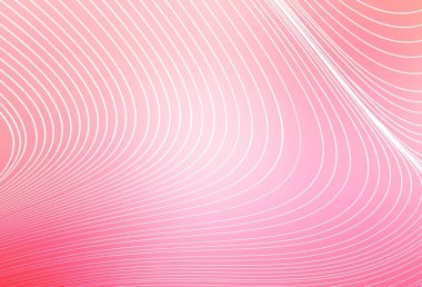 Açık Pembe, sarı çizgili vektör arkaplanı. Kavisli çizgilerden oluşan parlak bir illüstrasyon. Web siteniz için soyut tasarım.