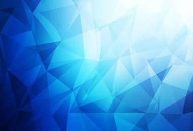 Koyu mavi vektör düşük polimerli doku. Üçgenli modern soyut çizim. Marka kitabınız için yeni şablon.