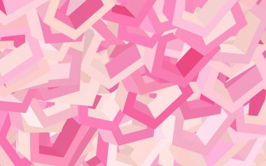 Altıgenli açık pembe vektör arkaplanı. Renkli altıgenli bulanık arkaplan. Duvar kağıtlarının dokusu için desen.