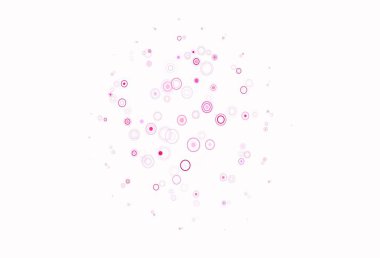 Açık mavi, noktalı kırmızı vektör arkaplanı. Bulanık dekoratif tasarım baloncuklu soyut tarzda. Duvar kağıtlarının dokusu için desen.