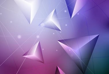 Açık Mor, pembe vektör mozaik şablon. Çokgen soyut çizim ve gradyan. Web siteniz için yeni bir doku.