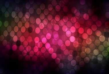 Koyu kırmızı, noktalı sarı vektör arkaplan. Doğa tarzında bulanık halkaları olan güzel renkli çizimler. Marka kitabınız için yeni şablon.