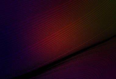 Koyu yeşil, eğri çizgileri olan kırmızı vektör dokusu. Değişken çizgileri olan renkli geometrik örnek. İş tasarımınız için şablon.