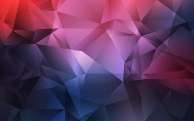 Koyu pembe, mavi vektör çokgen şablon. Çokgen tarzda tamamen yeni bir renk çizimi. Pankartın için tamamen yeni bir şablon.