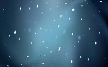 Yılbaşı kar taneleriyle açık mavi vektör deseni. Yılbaşı tarzında parlak renkli resimli kar. Şablon yeni yıl arkaplanı olarak kullanılabilir.