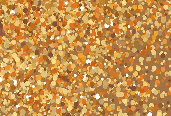 円形状のライトオレンジベクトルレイアウト 雨のぼやけた滴と光る抽象的なイラスト 未来的な広告 小冊子のパターン — ストックベクタ