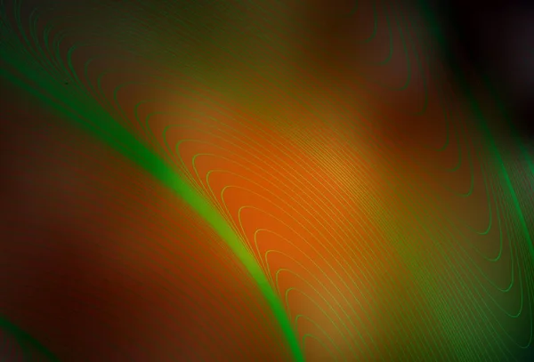 Темно Зеленая Желтая Векторная Текстура Мокрыми Линиями Красочный Геометрический Образец — стоковый вектор