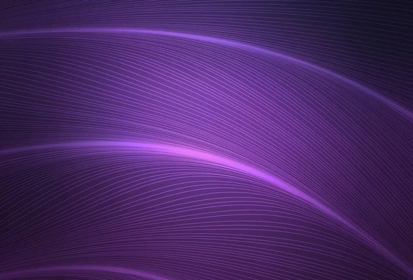 Patrón Vectorial Púrpura Oscuro Con Líneas Curvas Ilustración Colorida Brillante — Vector de stock