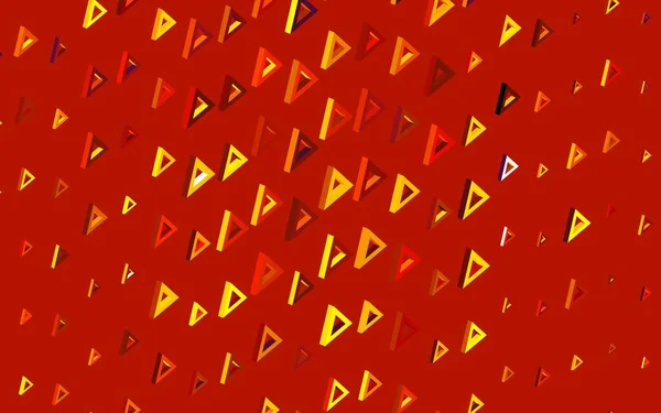 Dunkelrosa Gelber Vektorhintergrund Mit Dreiecken Glitzernde Abstrakte Illustration Mit Dreieckigen — Stockvektor