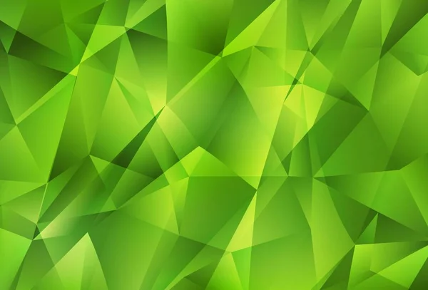 Hellgrüne Vektor Abstrakte Polygonale Vorlage Dreieckige Geometrische Probe Mit Steigung — Stockvektor
