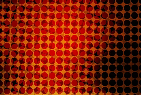 Diseño Vectorial Naranja Oscuro Con Formas Círculo Ilustración Abstracta Moderna — Archivo Imágenes Vectoriales